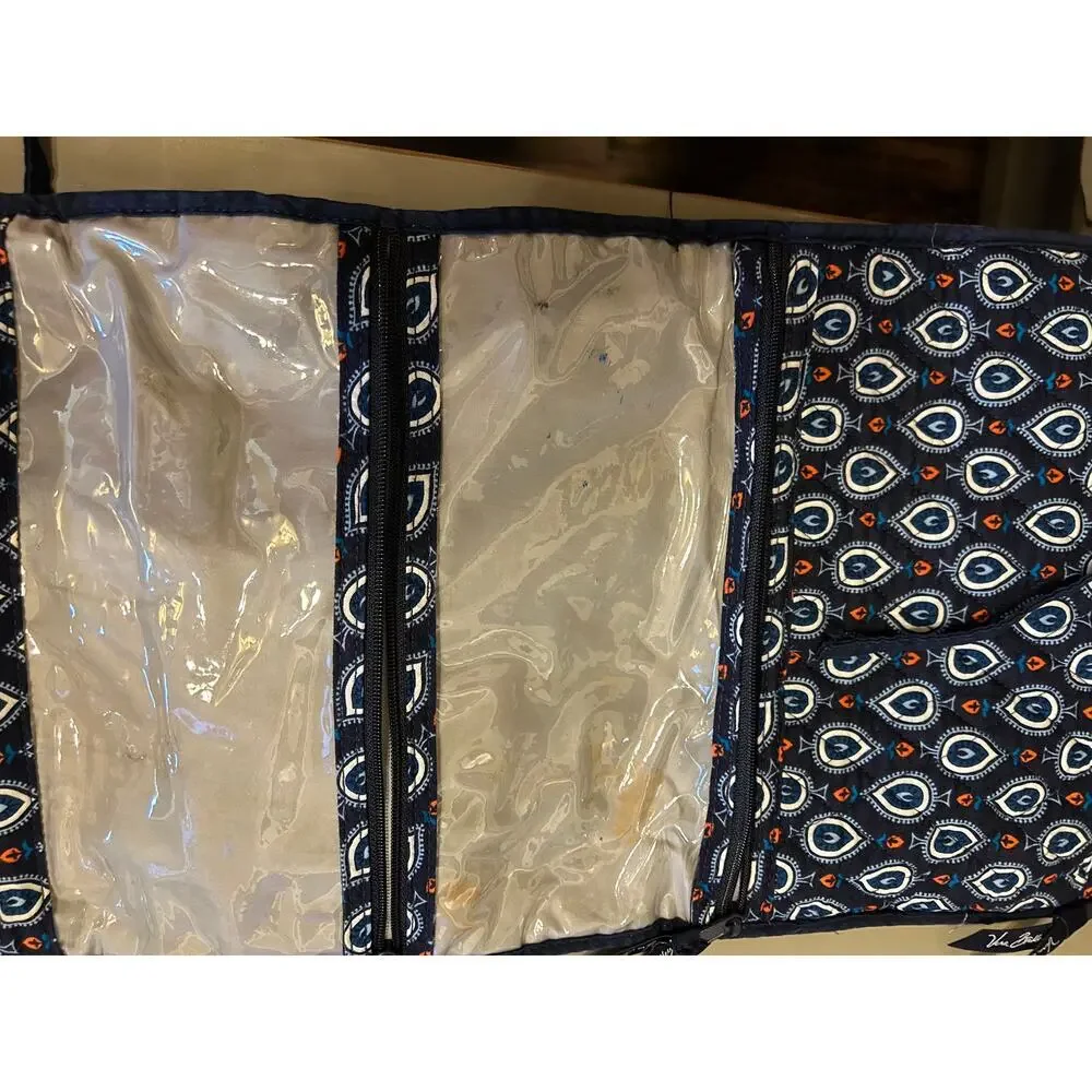 Vera Bradley Navy Printed Travel Case